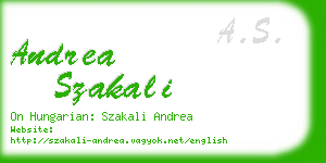 andrea szakali business card